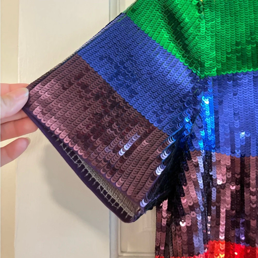 Michael Kors Rainbow Sequin Mini Dress Never Worn - Picture 4 of 10